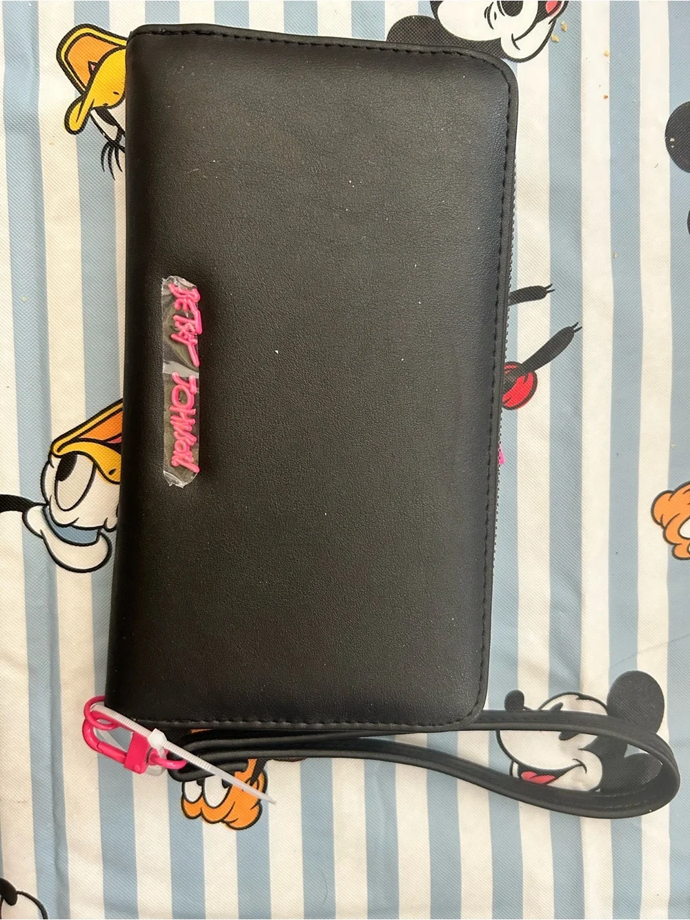 Betsey Johnson Wristlet Clutch with Multicolor Heart Studs. NWT